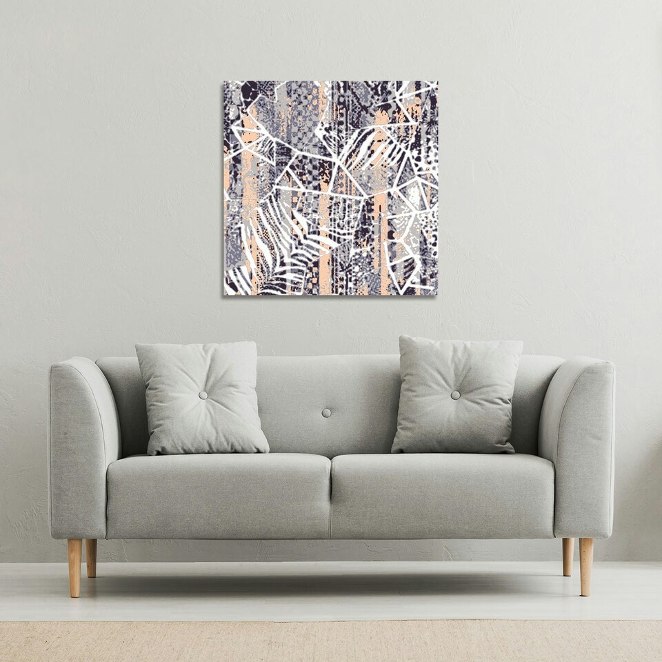image 1 of Grunged Print (Canvas Print) 77 x 77 x 4cm