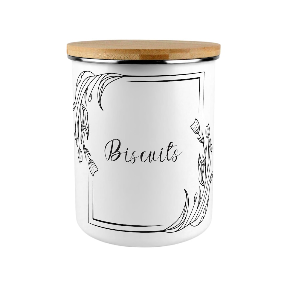 image 1 of Floral Border Extra Large Biscuit Tin