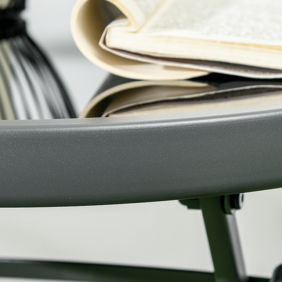 image 1 of Outsunny Garden Bistro Set, 3 Pieces Table and Chairs Set, Outdoor Garden Furniture with Foldable Breathable Mesh Fabric Armchairs & Glass Top Coffee Table | Grey