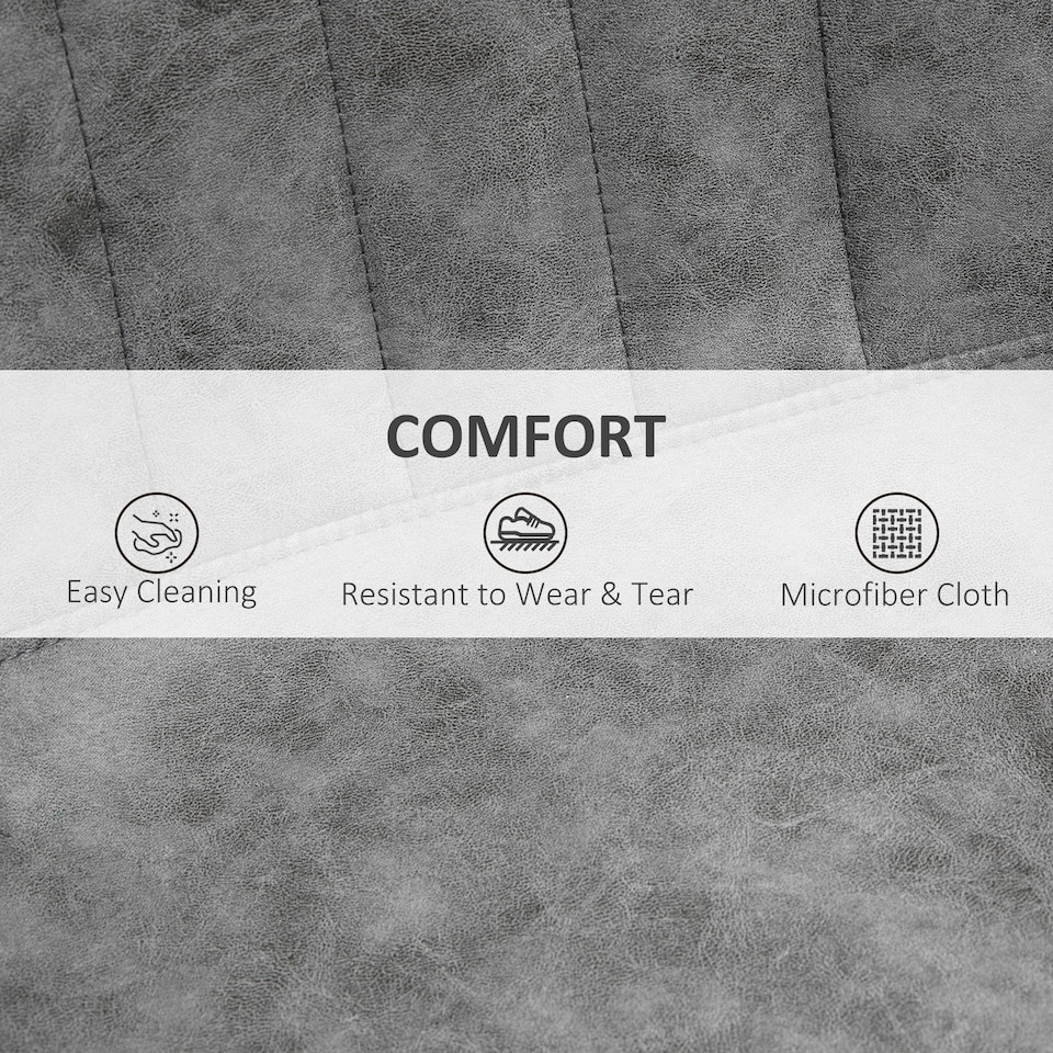 image 1 of HOMCOM Modern Bar Stools Set of 2, Height Adjustable Swivel Bar Chairs with Backrest, Gas Lift and Footrest, Leathaire Barstools for Breakfast Counter, Kitchen Island, Grey