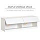 image 6 of HOMCOM Wall Mount TV Stand W/ LED Lights Media Console with Storage & Cable Hole