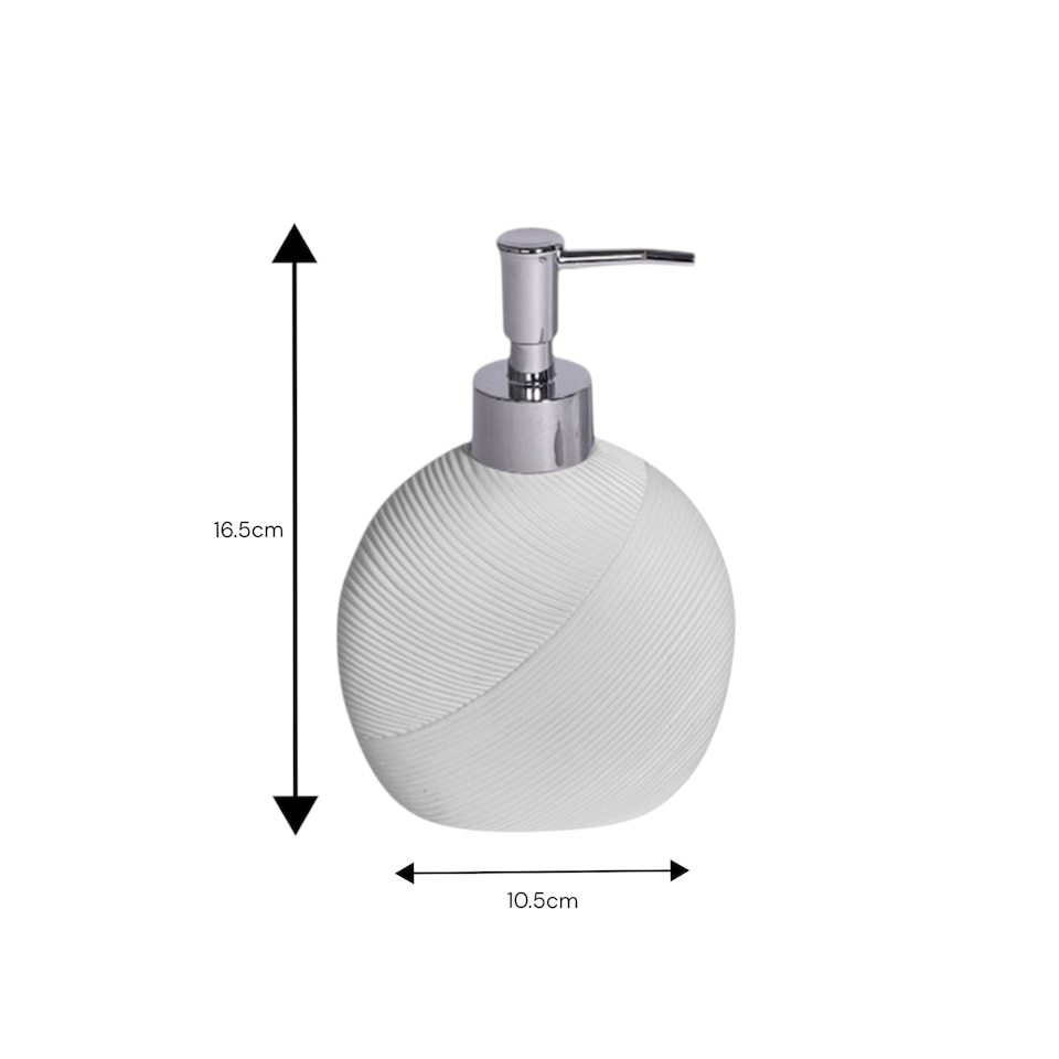 image 1 of Ripple White Textured 4 Piece Bathroom Accessory Set | White | White | 1