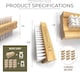 image 9 of Double-Sided Wooden Nail Brush Heavy Duty Natural Bristle Hand Scrub Brush for Fingernails and Toes - Pack of 12 | White | White | 12