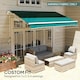 image 8 of Outsunny Replacement Canopy for 3 x 2.5 m Awning (Fabric Only), Green Cream | Cream