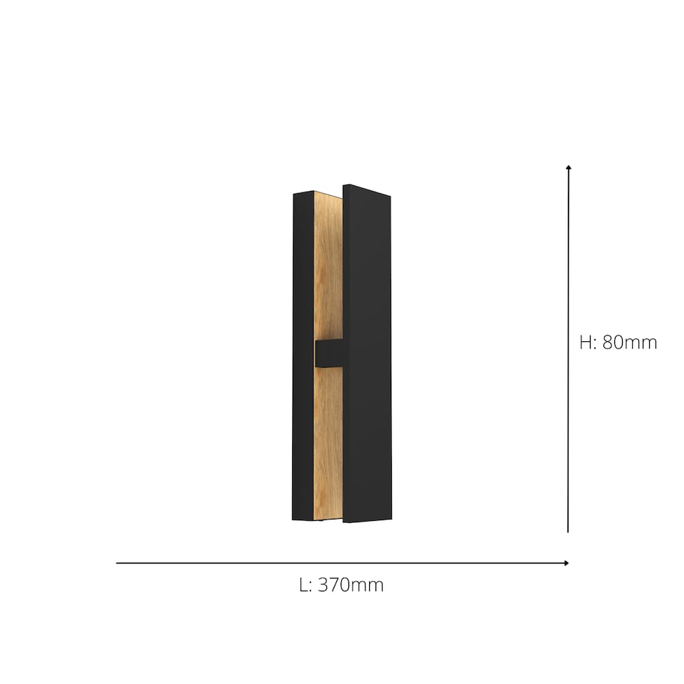 image 1 of EGLO Costorio LED Outdoor Wall Light Black and Brown | White