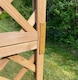 image 6 of Wooden Garden Arch (Tan) with Ground Spikes