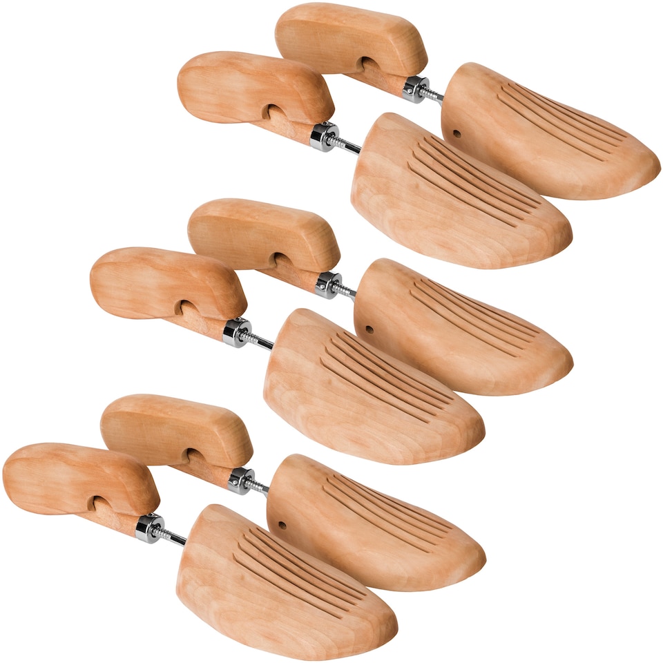 image 1 of Shoe Stretcher 3 Pairs - made of lotus wood, for womens and mens shoes | Brown | brown | 46-48 | 3