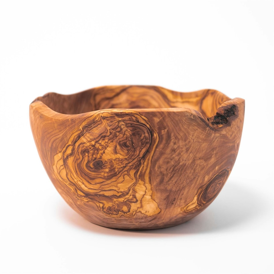 image 1 of Verano Spanish Ceramics Olive Wood Food Serving Bowl - 23cm Brown