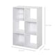 image 5 of HOMCOM 6-Cube Bookshelf, Modern Freestanding 3-Tier Bookcase, Display Shelving Unit for Living Room, Bedroom, Home Office, Study, White