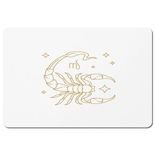 Zodiac scorpio horoscope in gold & white (placemat)