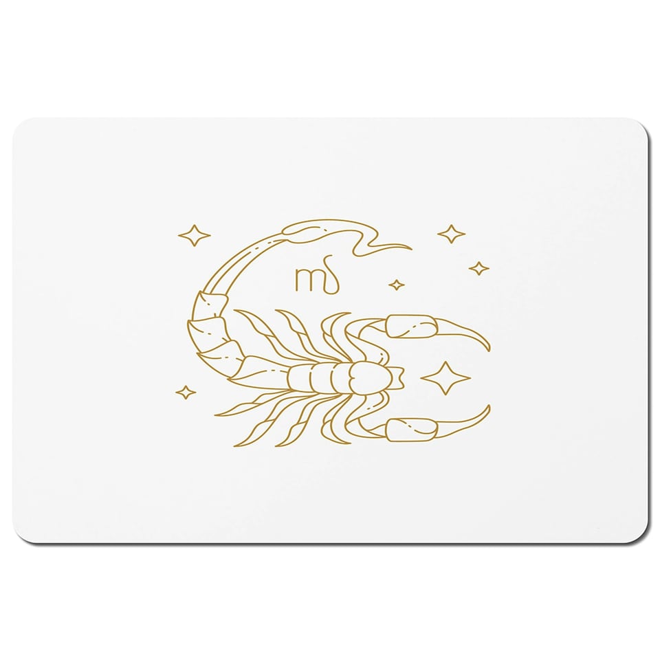 Zodiac scorpio horoscope in gold & white (placemat)