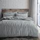 image 1 of Velosso Plain Teddy Fluffy and Warm Fleece Duvet Cover Set Silver | Silver | King