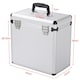 image 3 of Yaheetech Vinyl Storage Case with Lockable Latches Black Silver