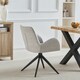 image 5 of Set of 2 Giarre Fabric Dining Chairs - Beige