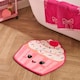 image 2 of OHS Character Novelty Bath Mat Soft Velvet Quick Dry Non-Slip Shower Rug | Pink | Sprinkle the Cupcake