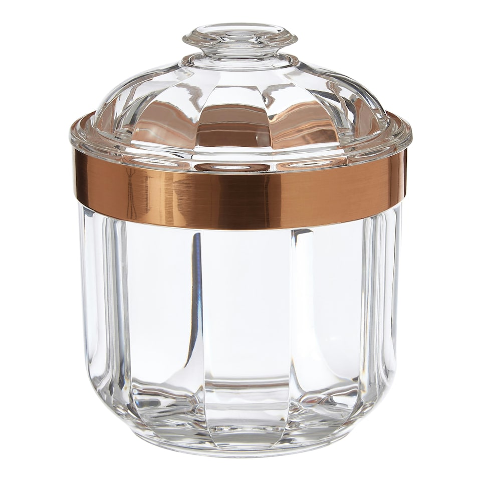 image 1 of Maison by Premier Medium Rose Gold Acrylic Canister