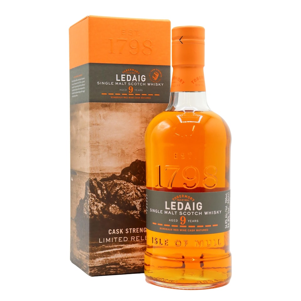 image 1 of Ledaig - Bordeaux Red Wine Cask Single Malt Scotch 2012 9 year old Whisky | Multi | Smoked fudge, eucalyptus oil, carbolic soap, burning heather and pine cones, grape skins, melons, wood smoked meats, floral notes, lime pastilles | 1