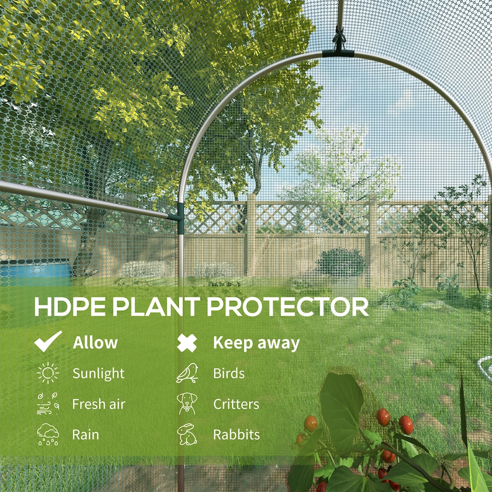 image 1 of Outsunny Fruit Cage Bird Netting