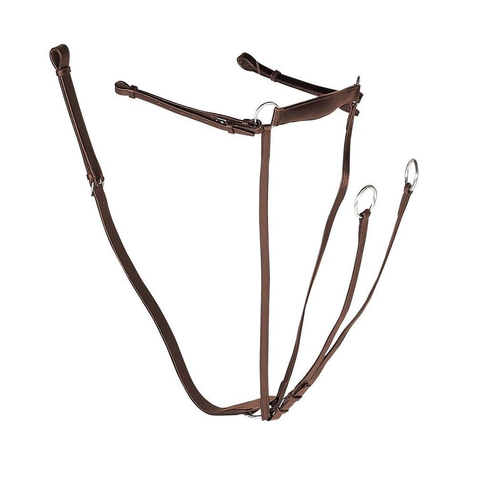 image 1 of Gallop Equestrian Breast Plate Martingale Clear | Size: Full
Colour: Brown