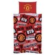 image 1 of Manchester United FC Patches Duvet Cover Set - Red/Yellow/Black - Single