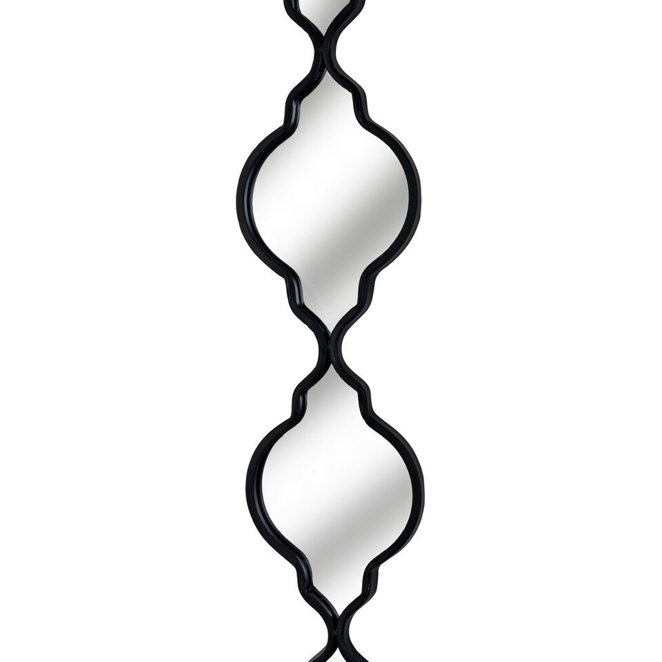 image 1 of Quarterfoil Decorative Hanging Mirror - Metal - L1 x W16 x H132 cm - Black