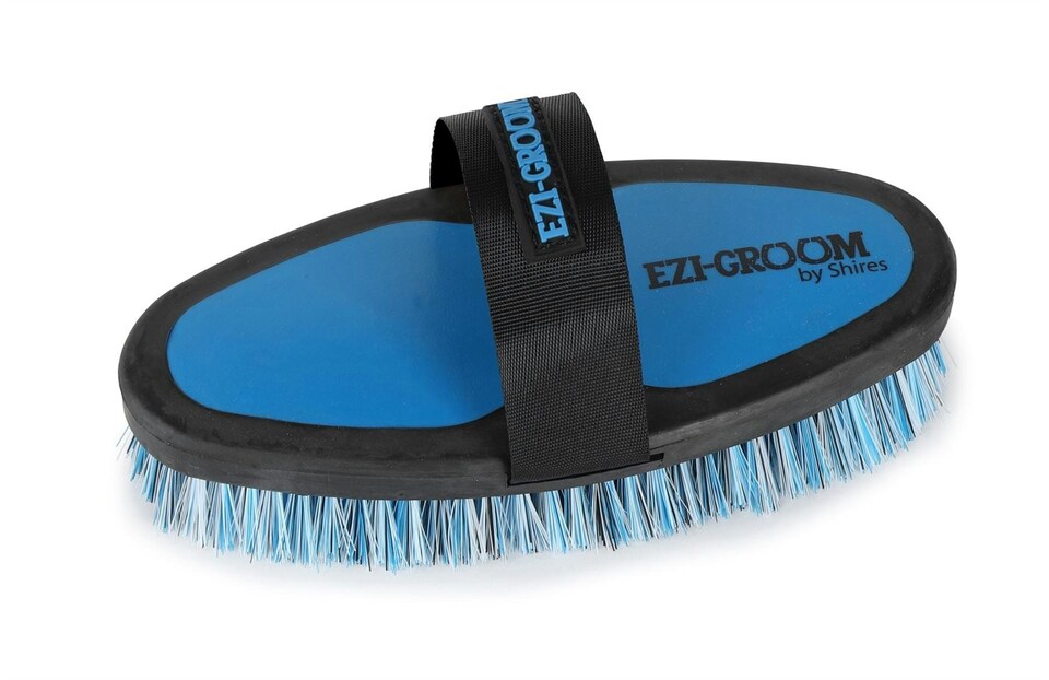 image 1 of Shires Ezi-Groom Body Brush | Green | Small