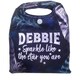 image 1 of History & Heraldry Personalised Sparkle Reusable Foldable Shopper Bag - Debbie Multi
