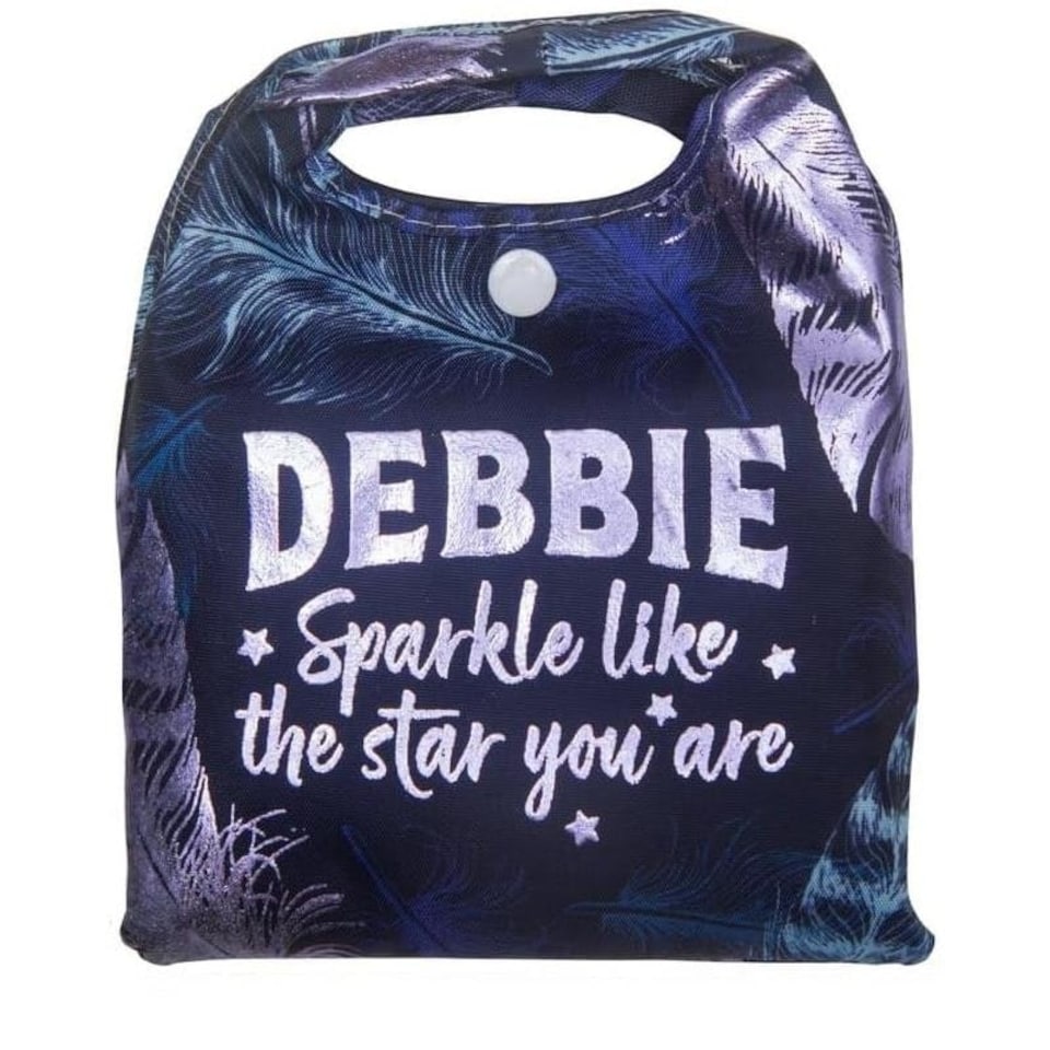 image 1 of History & Heraldry Personalised Sparkle Reusable Foldable Shopper Bag - Debbie Multi