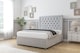 image 3 of Sloomy Montana Silver Plush Divan Bed Base 4 Drawers With 26 Inch Strutted Headboard | Silver | Silver | King | 1