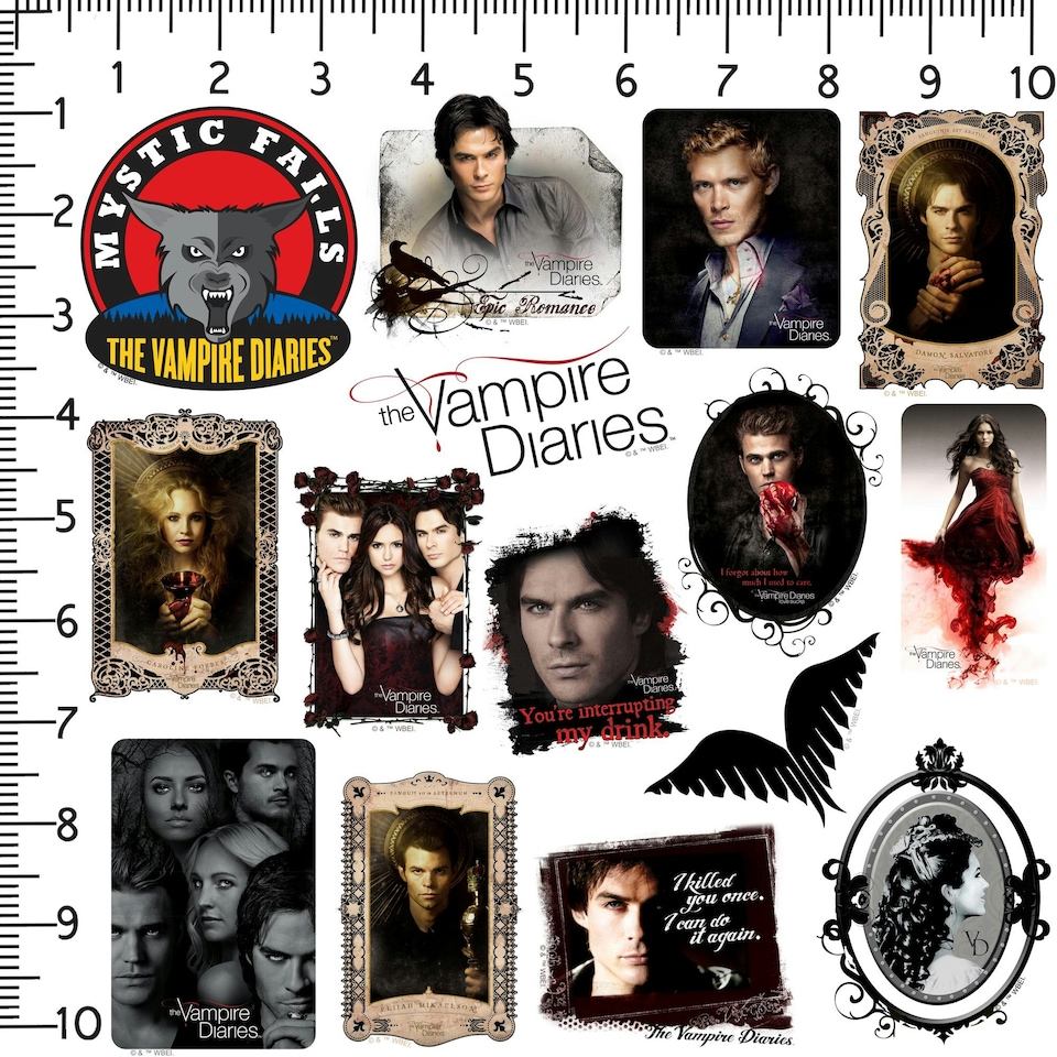 image 1 of Vampire Diaries Deluxe Stickers (Pack of 100) - Multicoloured - One Size