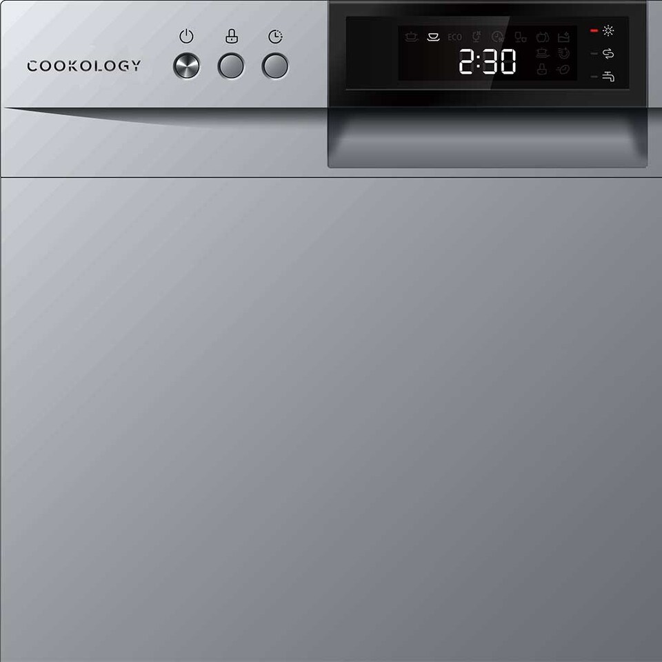 image 1 of Cookology 8 Place Setting Table Top Dishwasher in Compact Size - CTTD8SL Silver