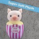 image 10 of Popcorn Pig Soft Toy Cute Plushie Huggable Cuddly Stuffed Toy 36cm Pink