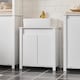 image 5 of SoBuy Compact Under Sink Cabinet with Adjustable Shelf, White, 23.6x13.4x25.8 inches, 14.3 kg - BZR101-W
