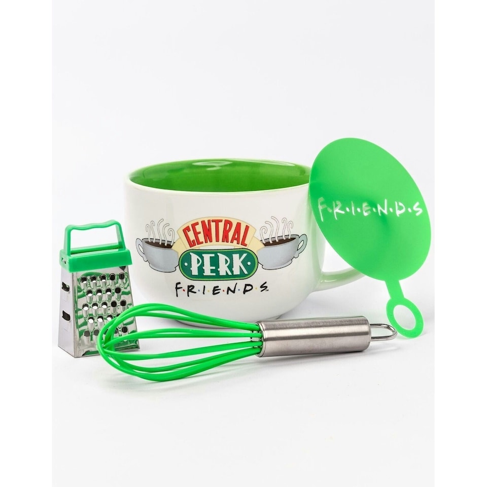 image 1 of Friends Central Perk Mug and Stencil Set - Green/White - One Size