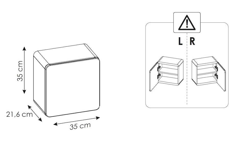 image 1 of Small Bathroom Cabinet Wall Mounted Cube Unit Set of 3 Floating Storage Shelf Boxes Designer White Gloss Oak Handleless Arub