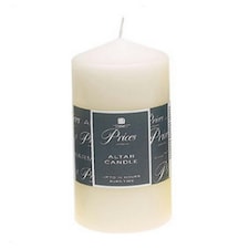Prices Candles Altar Candle - White - 15cm