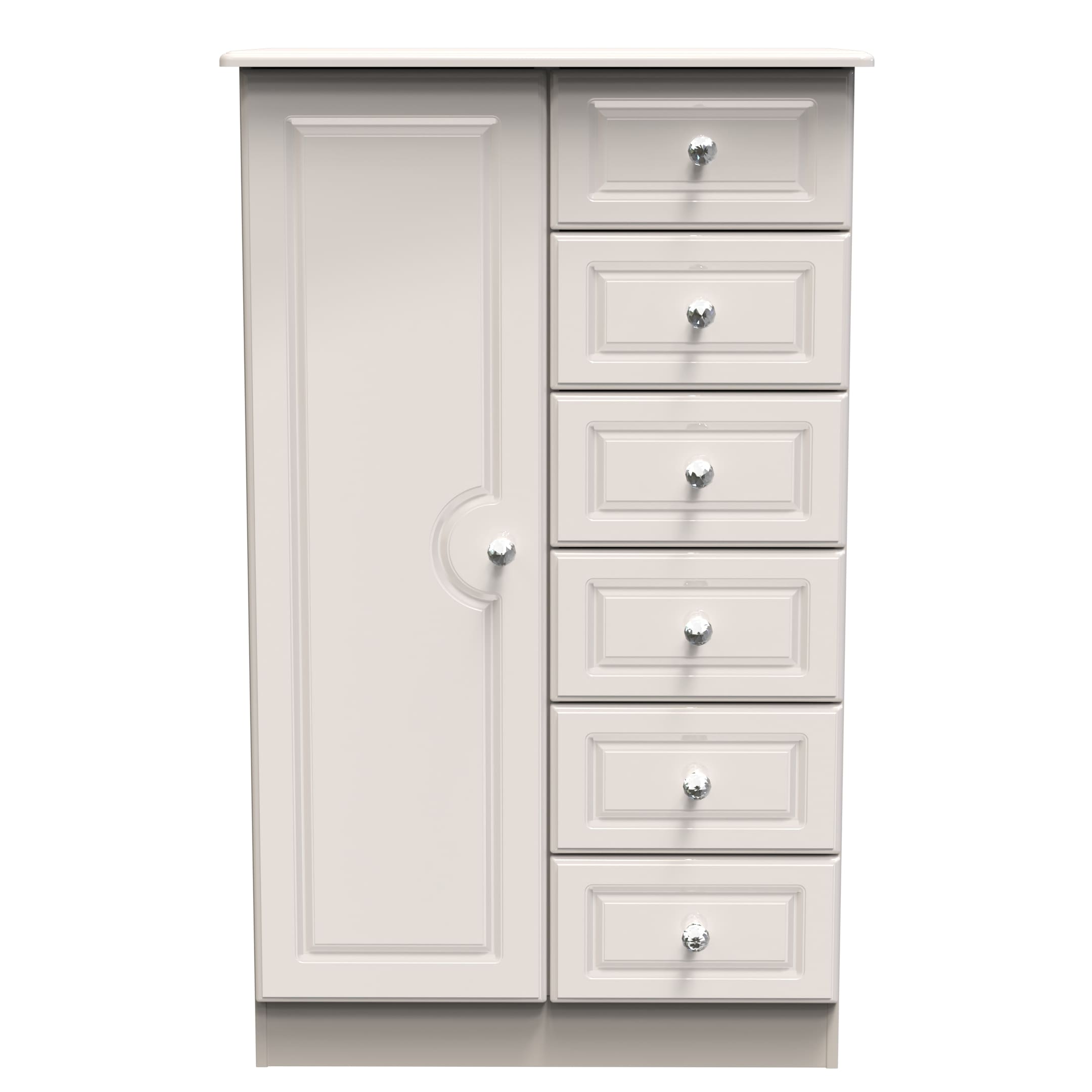Stratford 1 Door 5 Drawer Childrens Wardrobe in Kashmir Gloss & Kashmir Matt