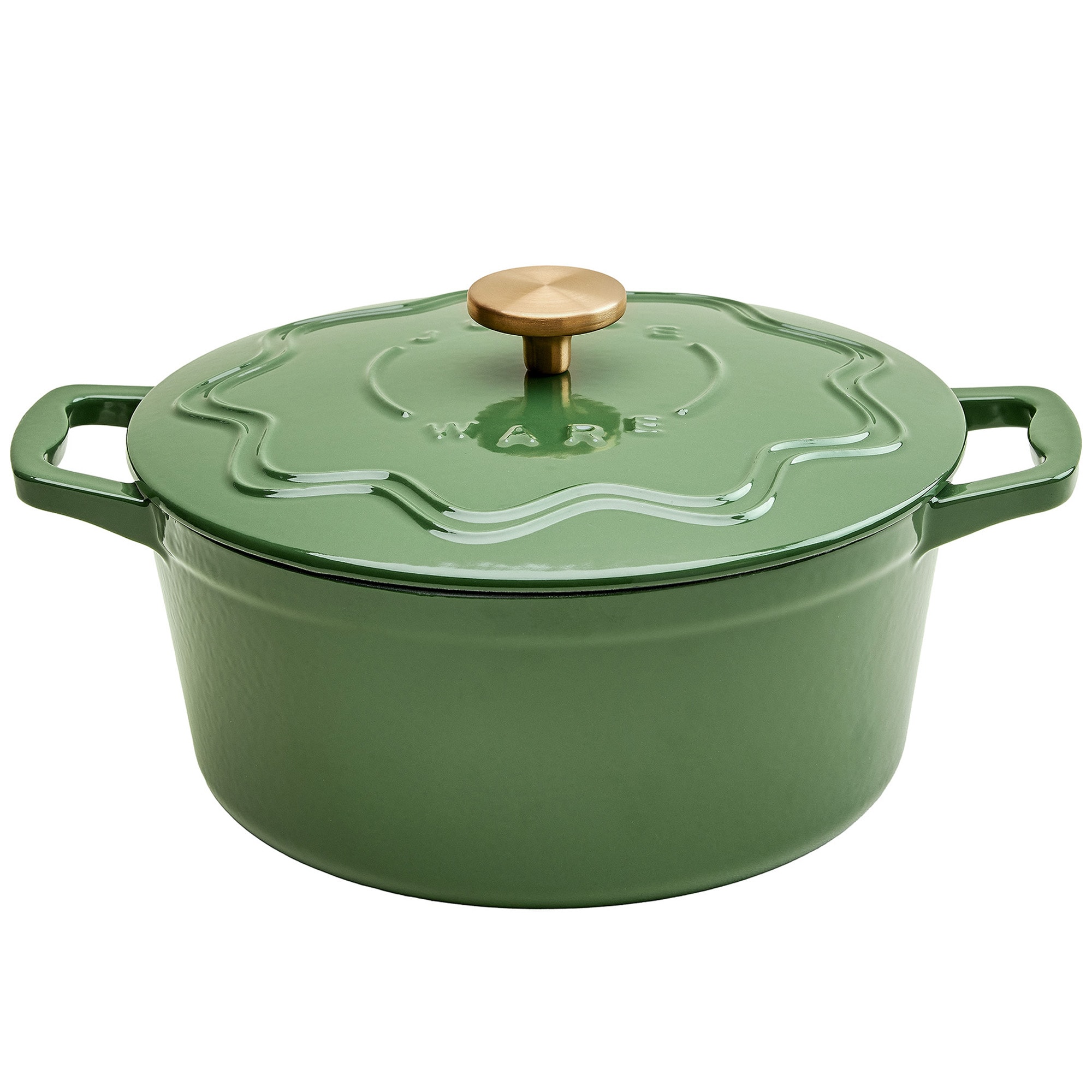 Judgeware Enamelled Cast Iron, 26Cm Casserole, 4.5L, Green, Green