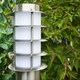 image 2 of ValueLights Wharf Outdoor Stainless Steel 1 Metre Bollard Lantern Light Post & Warm White LED Bulb