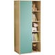image 8 of Junior Vida Neptune 1 Door Wardrobe 5 Shelves & Clothes Rail, Blue & Oak