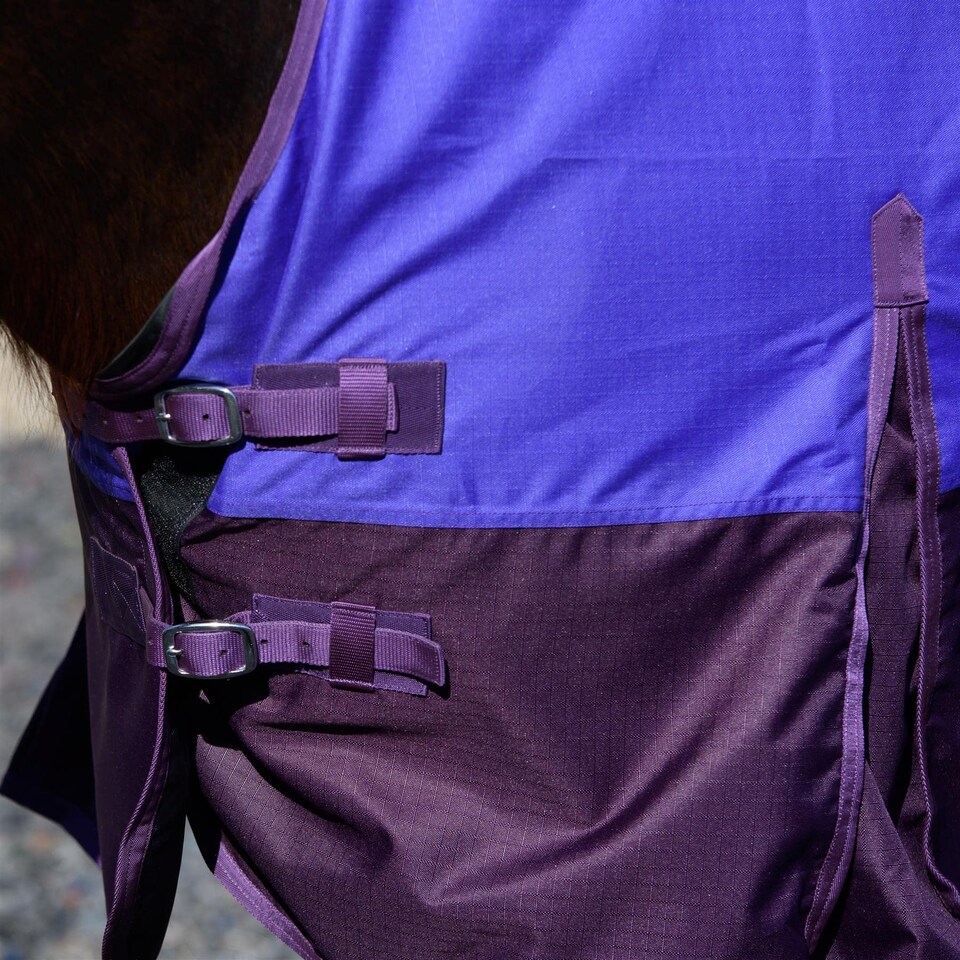 image 1 of eQuitack 600D Waterproof Horse Turnout Rug 0g No Fill Half Neck Purple/Plum 6'9''