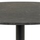 image 5 of Ibiza Round Dining Table with Black Top and Matt Black Base