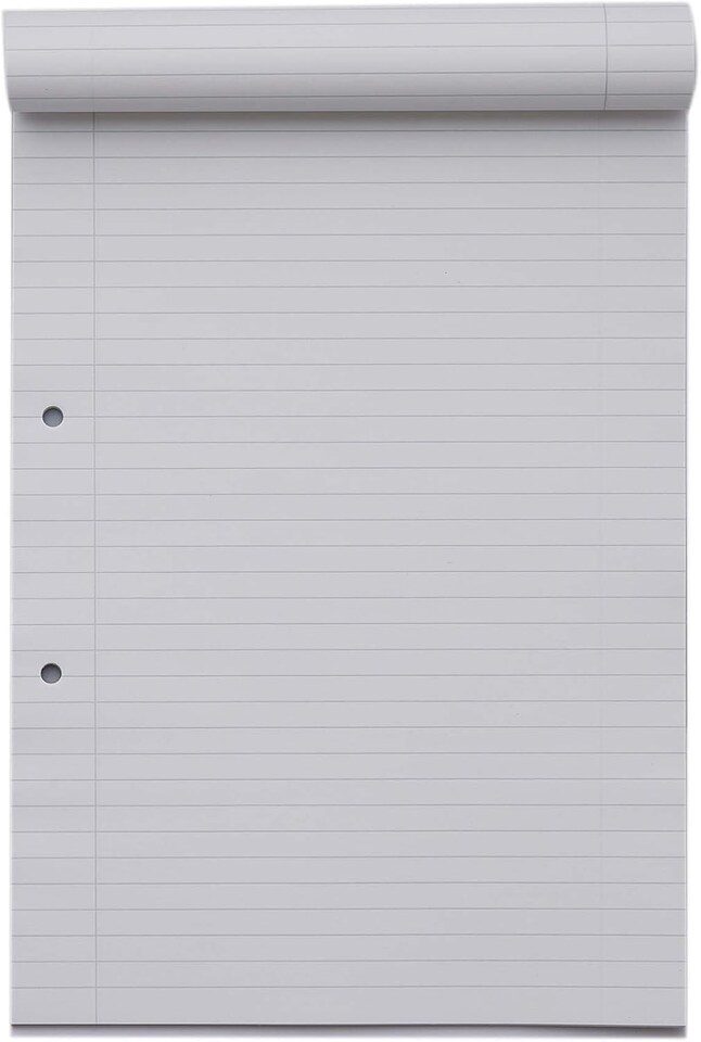 image 1 of Rhino 160 Page 8mm Lined Top Binding Refill Pad White A4 40 Pack