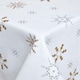 image 5 of Homescapes Gold Snowflake Christmas Tablecloth - 137 x 137 cm | White | 137cm x 137cm (54" x 54")