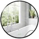 image 1 of kleankin Round Bathroom Mirror, Modern Wall Mirror Aluminium Frame, 40x40 cm