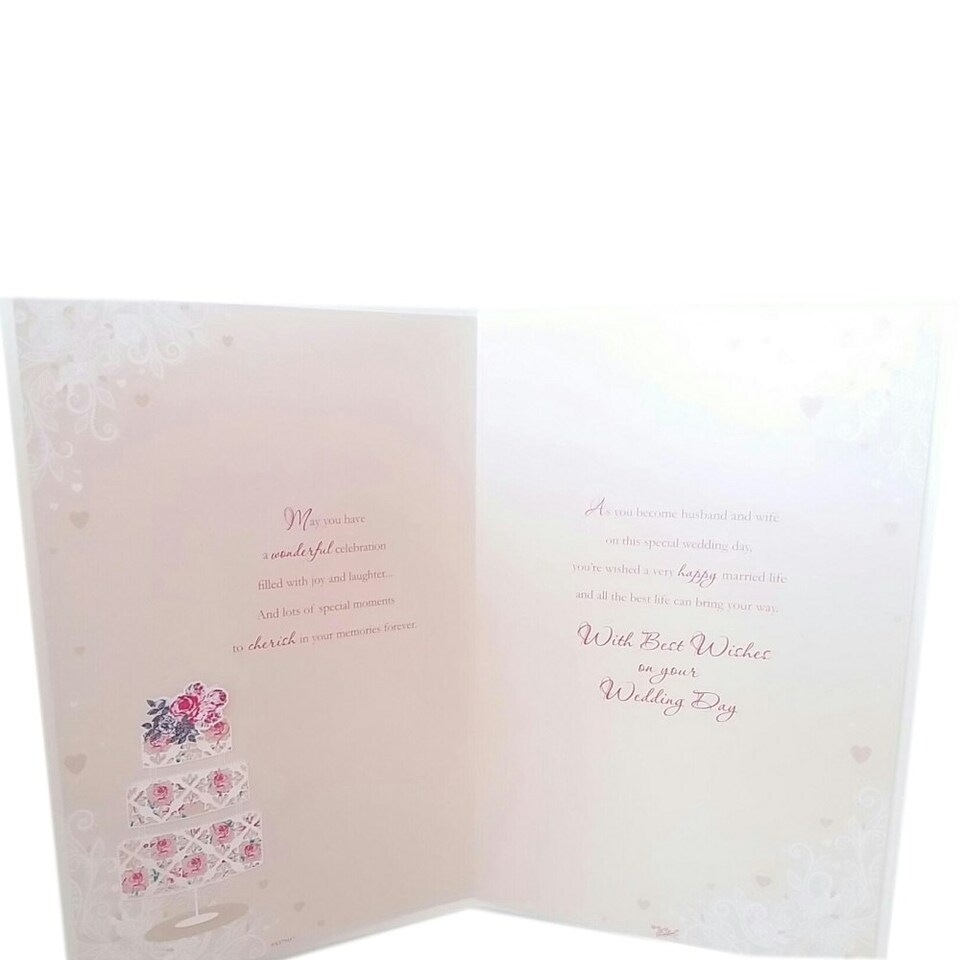 image 1 of Wedding Day With Best Wishes Greeting Card