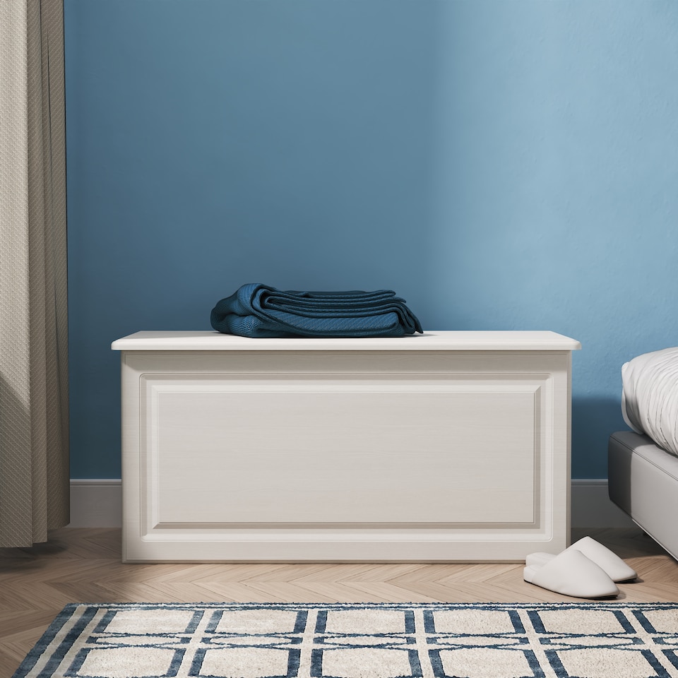 image 1 of Stirling Blanket Box / Chest in Grey Ash (Ready Assembled) | Grey | Grey Ash