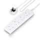 image 1 of GEEPAS 4 Gang Extension Lead With Neon Light, 2m Cable