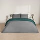 image 9 of OHS Reversible Microfibre Duvet Cover and Pillowcase Bedding Set Pink | Light Pink | King
