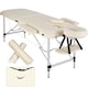 image 1 of Massage Table Set Massage Bench Massage Table 2 Zone Massage Bed Cosmetic Lounger Bag Bolsters Head And Armrests | Cream | beige | 1